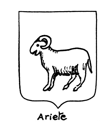 Imagem do termo heráldico: Ariete