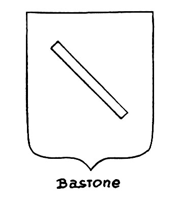 Imagem do termo heráldico: Bastone