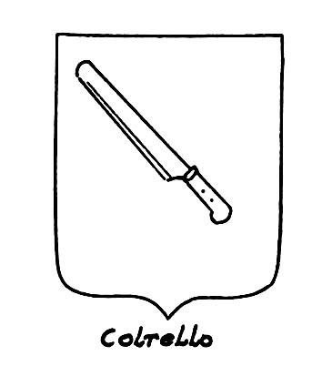 Imagem do termo heráldico: Coltello