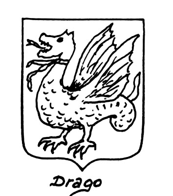 Imagem do termo heráldico: Drago
