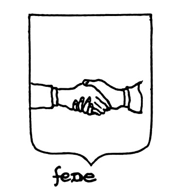 Image of the heraldic term: Fede