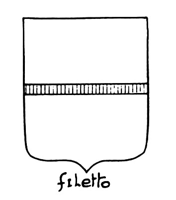 Imagem do termo heráldico: Filetto