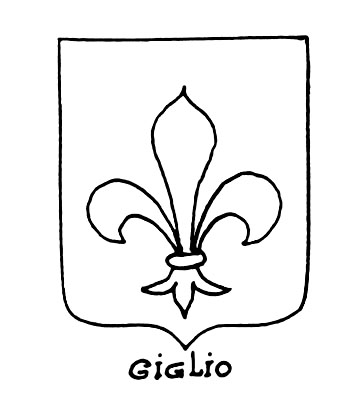 Imagem do termo heráldico: Giglio