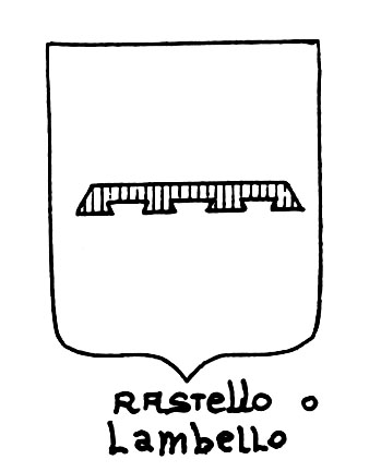 Imagem do termo heráldico: Lambello