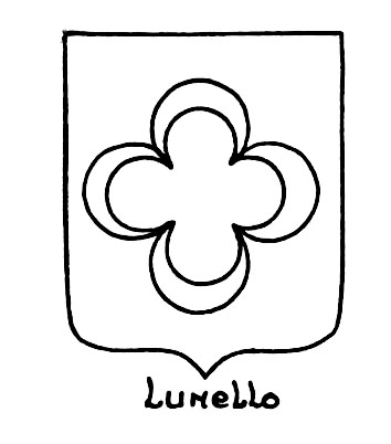 Imagem do termo heráldico: Lunello