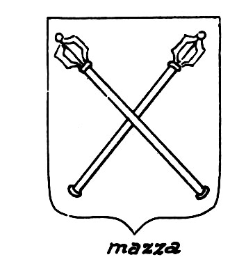 Imagem do termo heráldico: Mazza