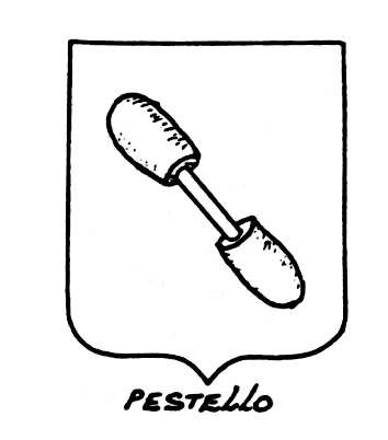 Imagem do termo heráldico: Pestello