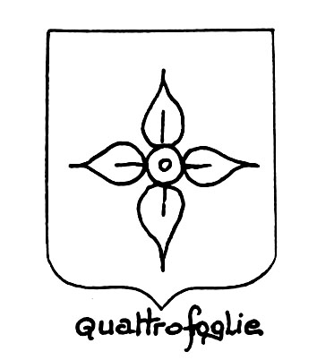 Imagem do termo heráldico: Quattrofoglie
