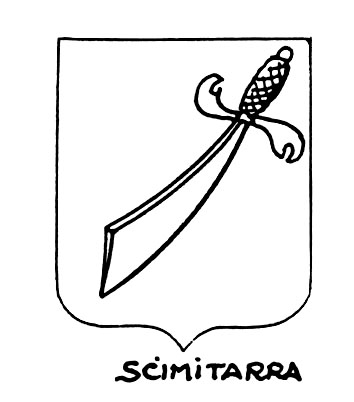 Imagem do termo heráldico: Scimitarra