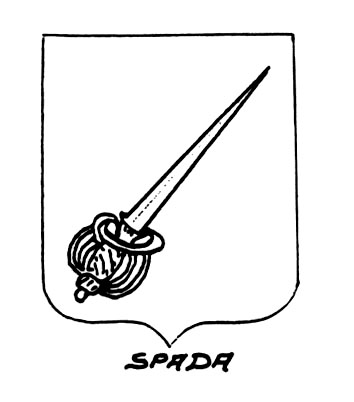Imagem do termo heráldico: Spada
