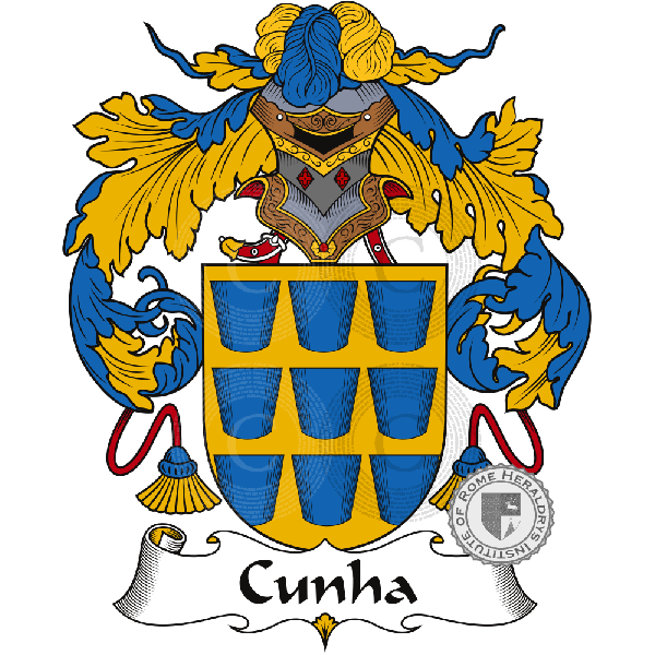 Coat of arms of family Cunha   ref: 40658