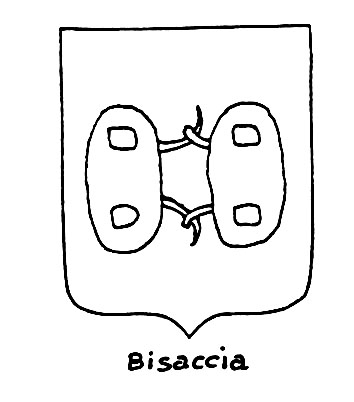 Image of the heraldic term: Bisaccia