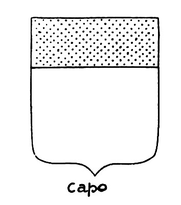 Image of the heraldic term: Capo