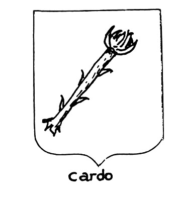 Image of the heraldic term: Cardo