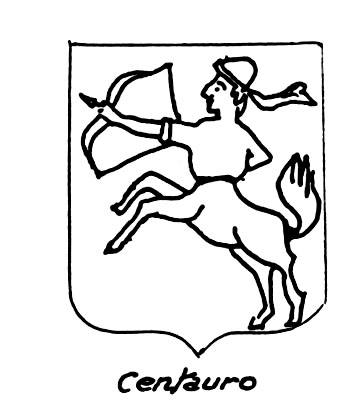 Image of the heraldic term: Centauro