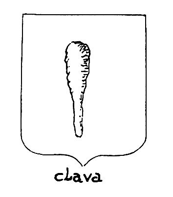 Imagen del término heráldico: Clava