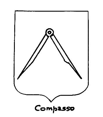 Immagine del termine araldico: Compasso