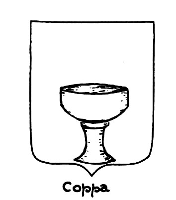 Image of the heraldic term: Coppa