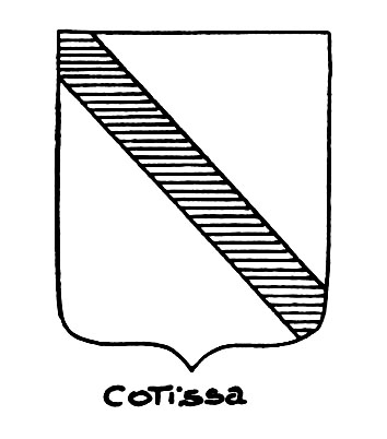 Image of the heraldic term: Cotissa