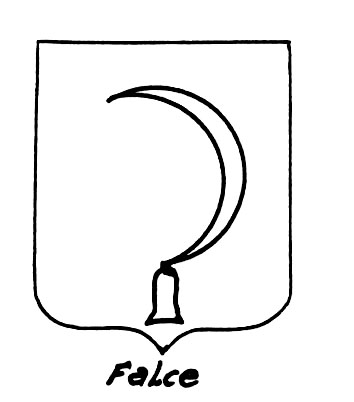 Image of the heraldic term: Falce