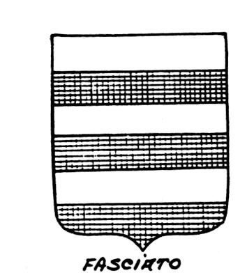 Image of the heraldic term: Fasciato