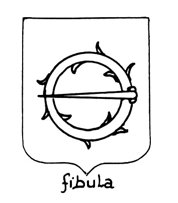 Imagen del término heráldico: Fibula