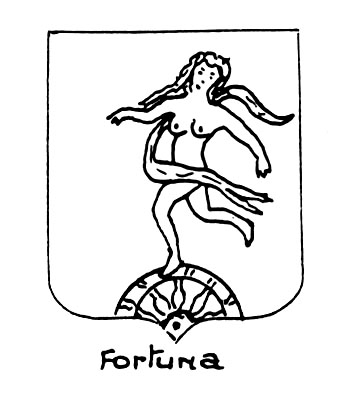 Image of the heraldic term: Fortuna