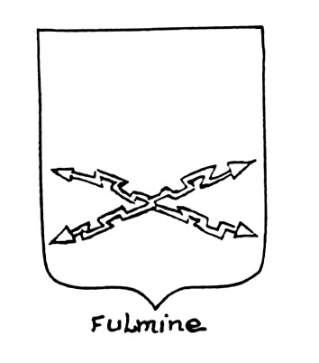 Image of the heraldic term: Fulmine