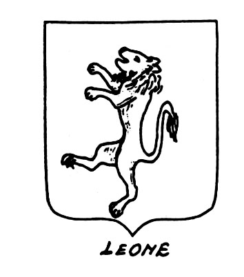 Imagen del término heráldico: Leone