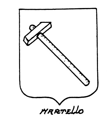 Immagine del termine araldico: Martello