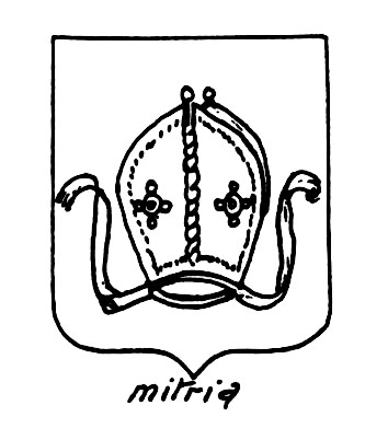 Imagen del término heráldico: Mitria