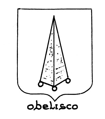 Immagine del termine araldico: Obelisco