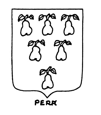 Imagen del término heráldico: Pera