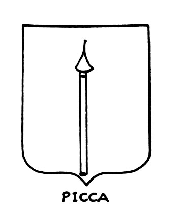 Image of the heraldic term: Picca