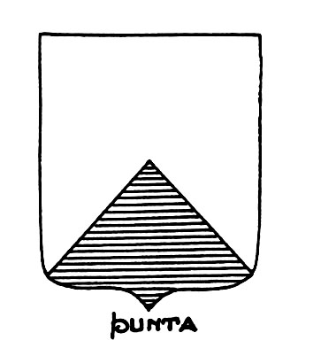 Image of the heraldic term: Punta