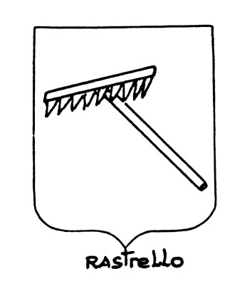 Immagine del termine araldico: Rastrello