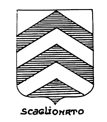 Imagen del término heráldico: Scaglionato