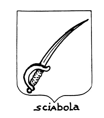 Imagen del término heráldico: Sciabola
