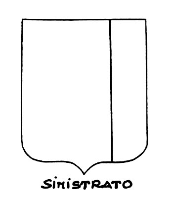 Image of the heraldic term: Sinistrato
