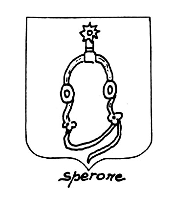 Immagine del termine araldico: Sperone