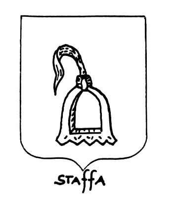 Immagine del termine araldico: Staffa