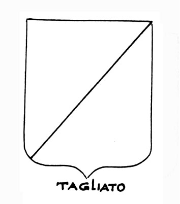 Image of the heraldic term: Tagliato