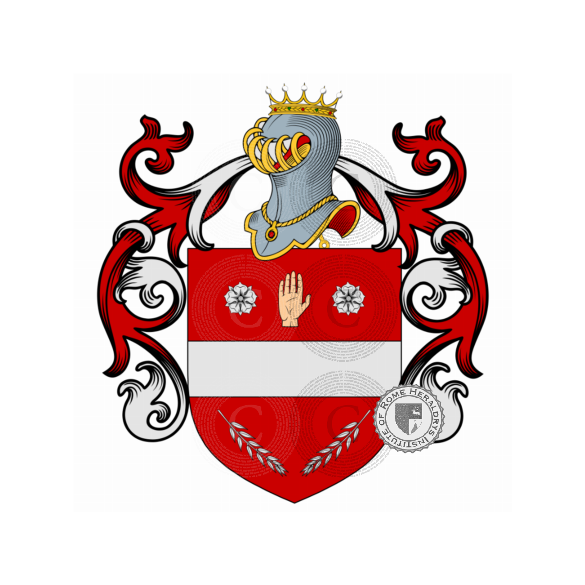 Escudo de la familiaMascheroni, Mascaris,Mascaro,Mascaroni,Mascaronibus,Mascheretti,Orlandini de' Mascheroni