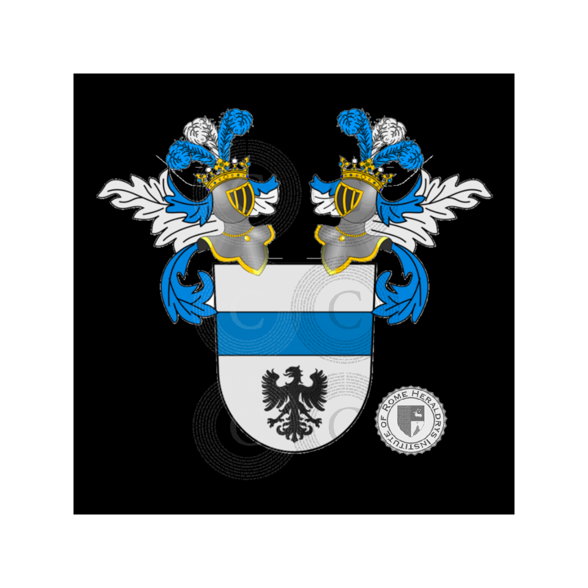 Escudo de la familiaOswald, Edle von Oswald,Ostwald,Oßwald,Oswalt