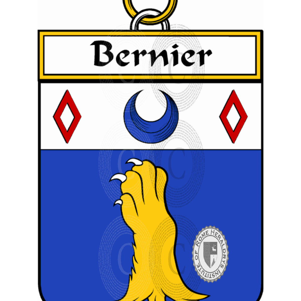Brasão da famíliaBernier, Bernier de la Chapelle,Bernier de Maligny,Bernier de Manivieu