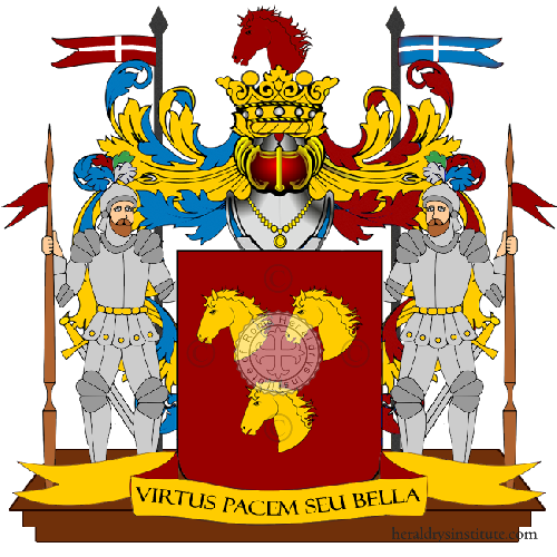 Escudo de la familia Cavaglia Cossato Di San Giovanni - Inglese