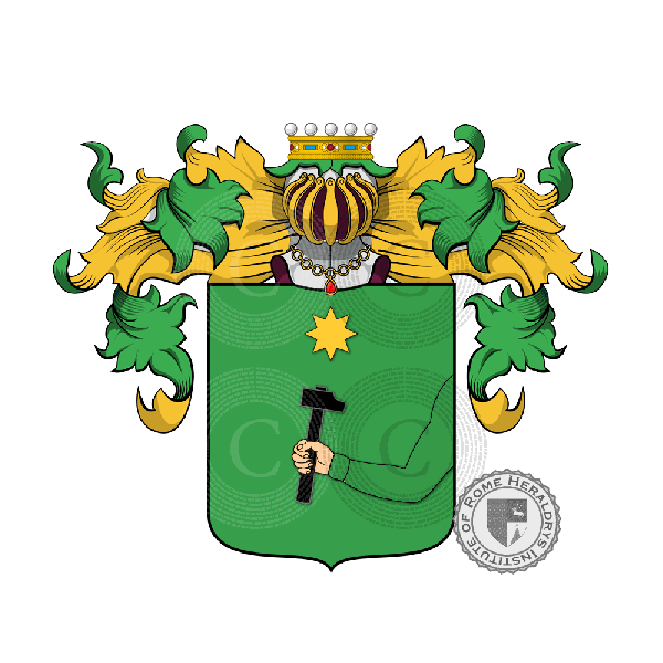 Coat of arms of family Magnarin O Magnanin