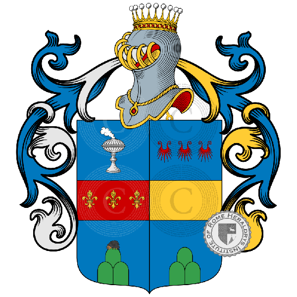 Wappen der Familie Tomassini Barbarossa
