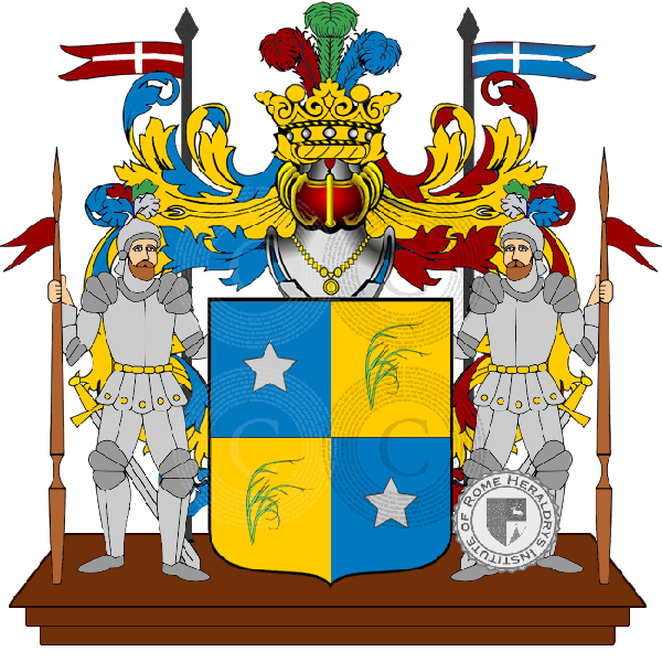 Coat of arms of family malerba   in francese