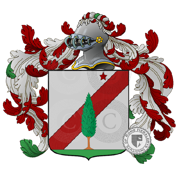 Coat of arms of family delli santi
